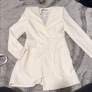 Zara Off-White Blazer Dress